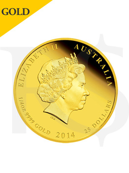 2014 Perth Mint Horse 1/4 oz (Quarter) 999 Gold Coin