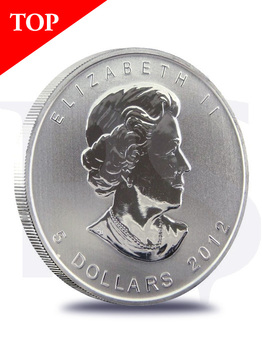 2012 Canada Maple Leaf 1 oz Silver Coin (with Capsule)