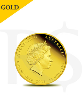 2015 Perth Mint Lunar Goat 1/10 oz 9999 Gold Coin