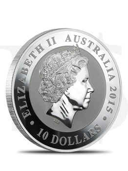 2015 Perth Mint Kookaburra 25th Anniversary 10 oz Silver Coin