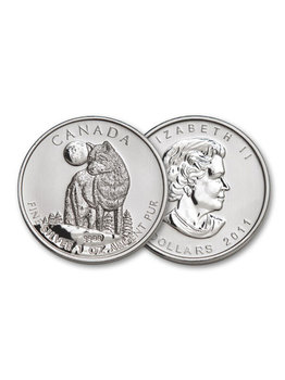 Canadian Wildlife Series: Timber Wolf 1oz Silver Coin (Capsule)