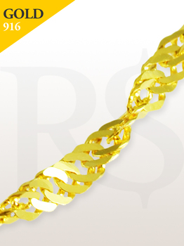 Necklace Curb Twist 916 Gold 8.0 gram