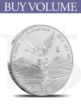 2013 Mexican Libertad 1 oz Silver Coin (Tube of 25)