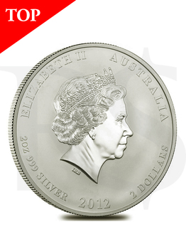 2012 Perth Mint Lunar Dragon 2 oz Silver Coin