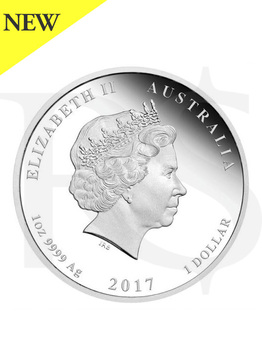 2017 Perth Mint Lunar Rooster 1 oz Silver Coin