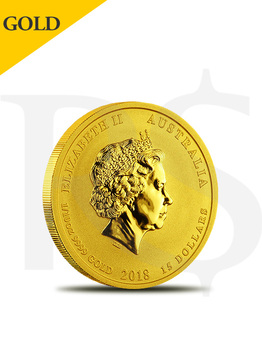 2018 Perth Mint Lunar Dog 1/10 oz 9999 Gold Coin