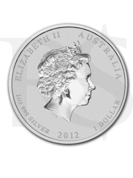 2012 Perth Mint Lunar Dragon 1 oz Silver Coin