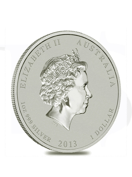2013 Perth Mint Lunar Snake 1 oz Silver Coin