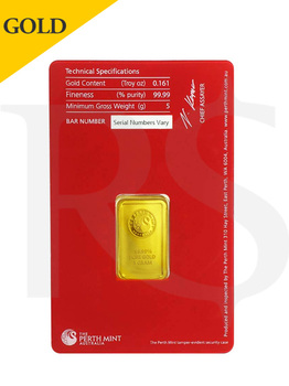 Perth Mint Oriana 5 grams 999 Gold Bar