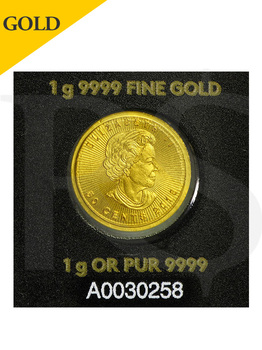 2018 RCM 1 gram 9999 Gold Coin (MapleGram25™ Design)