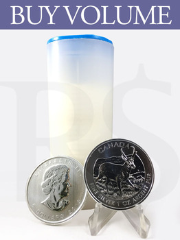 Canadian Wildlife Series: Antelope 1oz Silver Coin (Tube of 25)