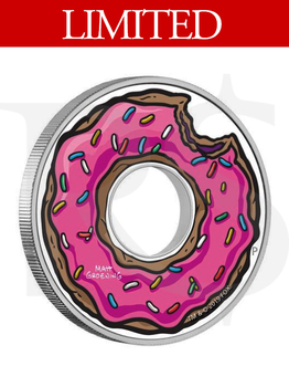 2019 The Simpsons Donut 1 oz Silver Proof Coin