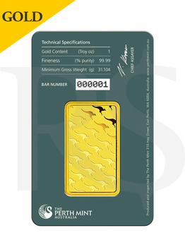Perth Mint 1 oz (31.1g) 999 Gold Bar