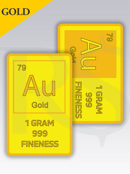 AUGoldBar 1 gram 999 Gold Bar