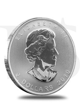 2010 Canada Maple Leaf 1 oz Silver Coin (with Capsule)