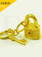 Padlock with Key Pendant 916 Gold 2.8 gram