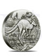 2016 Perth Mint Kangaroo Rimless Antiqued 2 oz Silver Coin